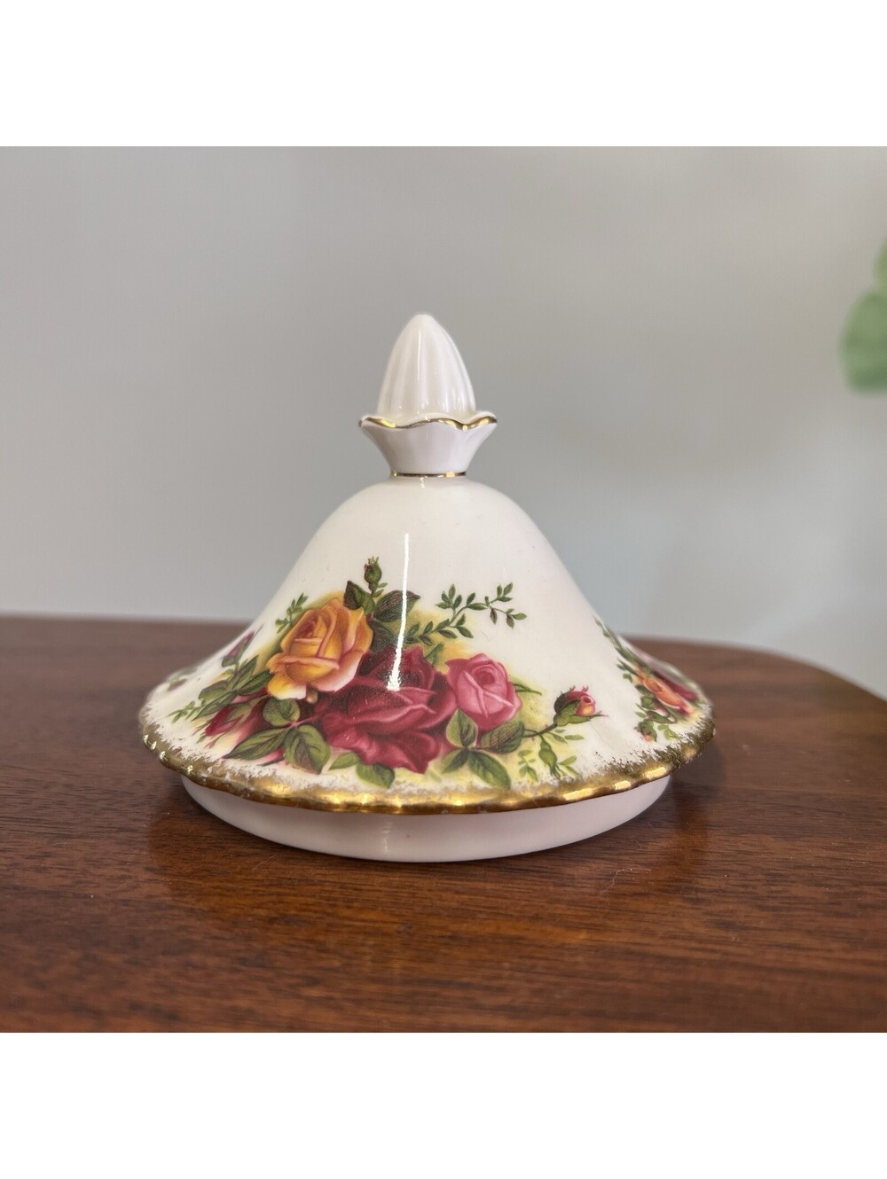 Royal Albert Old Country Roses Teapot Coffee Pot Lid Only Replacement 3-1/8”